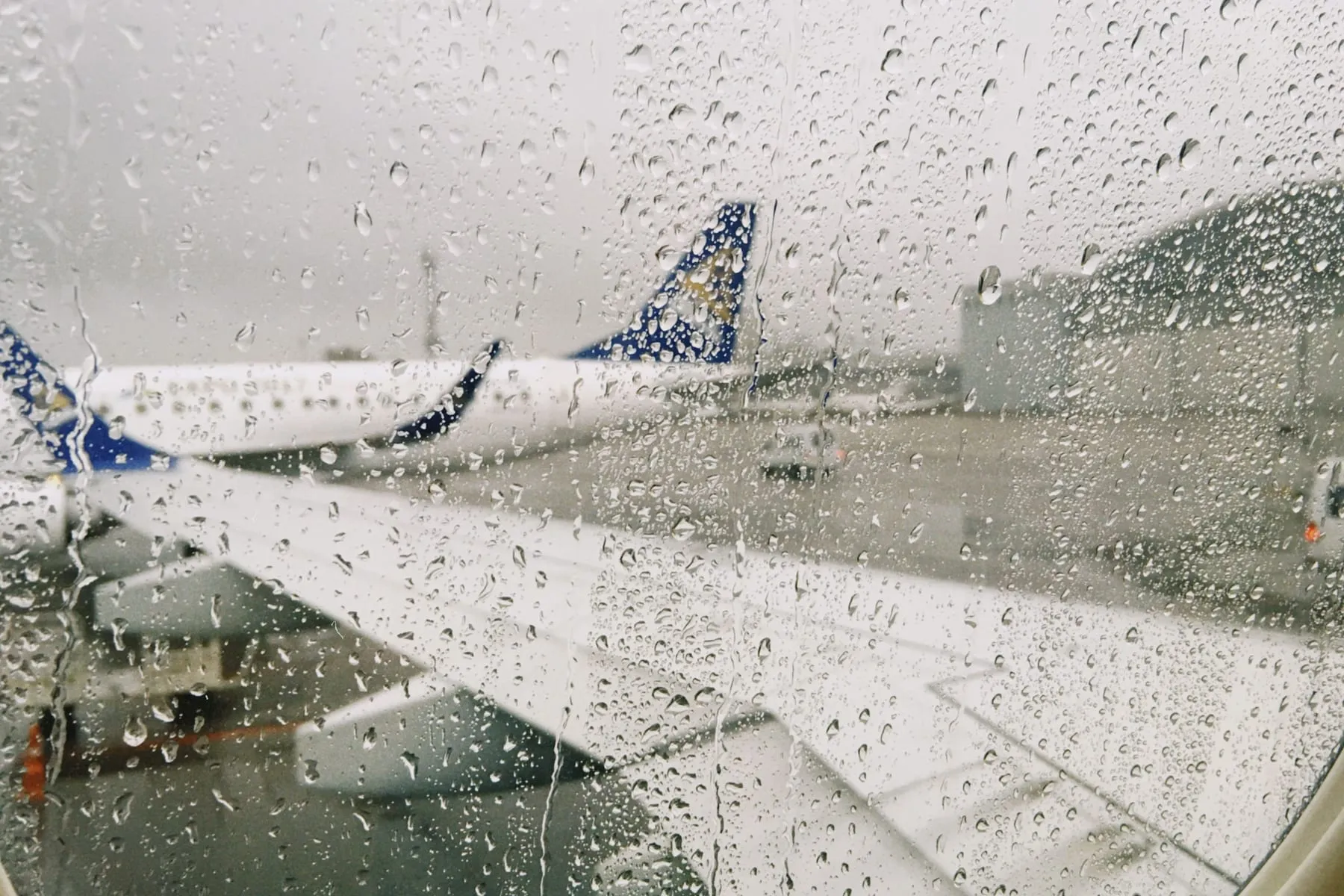 An aircraft on a wet apron under grey cloud — Airline Disruption & IROP Ground Transport Frankfurt